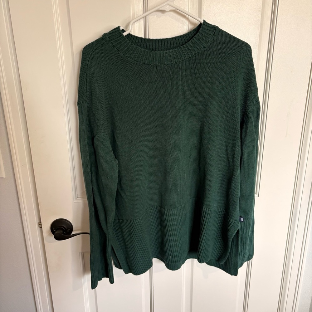 GAP Forest Green Women's Sweater Size Large Knit Long Sleeve top winter cozy